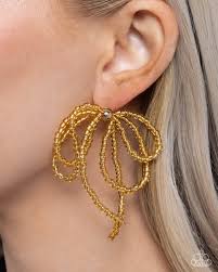 Sophisticated Sprinkle Gold Post Earring - Paparazzi - Dare2bdazzlin N Jewelry