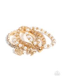 Feminine Charm Gold Bracelet - Paparazzi