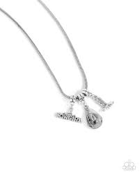Boy Meets COWGIRL Silver Necklace - Paparazzi - Dare2bdazzlin N Jewelry