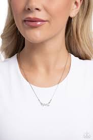 Birth Month Bling - April Silver Necklace - Paparazzi - Dare2bdazzlin N Jewelry