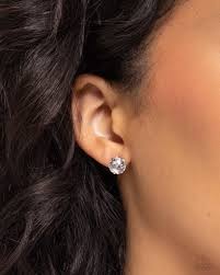 Breathtaking Birthstone White Post Earring - Paparazzi - Dare2bdazzlin N Jewelry