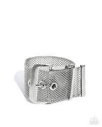 Defiant Display Silver Bracelet - Paparazzi - Dare2bdazzlin N Jewelry