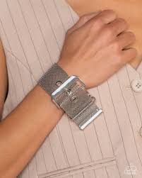 Defiant Display Silver Bracelet - Paparazzi - Dare2bdazzlin N Jewelry