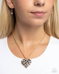 Cheetah Compound Gold Necklace - Paparazzi - Dare2bdazzlin N Jewelry