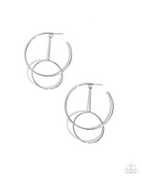 Dreaming of Hoops Silver Hoop Earring - Paparazzi - Dare2bdazzlin N Jewelry