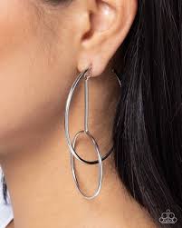 Dreaming of Hoops Silver Hoop Earring - Paparazzi - Dare2bdazzlin N Jewelry