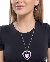 Heartfelt Hemisphere Pink Necklace - Paparazzi - Dare2bdazzlin N Jewelry