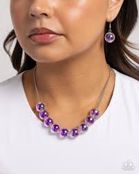Iridescent Identity Purple Necklace - Paparazzi - Dare2bdazzlin N Jewelry