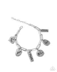 First-Time Mom Silver Bracelet - Paparazzi - Dare2bdazzlin N Jewelry
