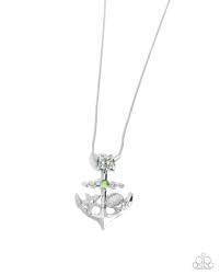 Anchored Accent Green Necklace - Paparazzi - Dare2bdazzlin N Jewelry