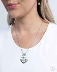 Anchored Accent Green Necklace - Paparazzi - Dare2bdazzlin N Jewelry