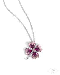 Four Leaf Fashion Pink Necklace - Paparazzi - Dare2bdazzlin N Jewelry
