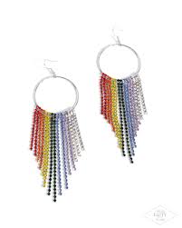 Streamlined Shimmer Multi Earring - Paparazzi - Dare2bdazzlin N Jewelry