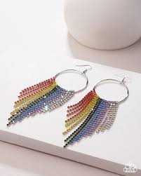 Streamlined Shimmer Multi Earring - Paparazzi - Dare2bdazzlin N Jewelry