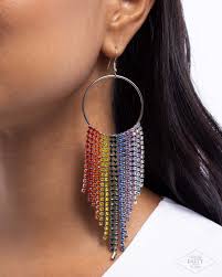 Streamlined Shimmer Multi Earring - Paparazzi - Dare2bdazzlin N Jewelry