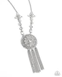 Virtuous Venture White Necklace - Paparazzi - Dare2bdazzlin N Jewelry