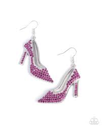 Wedding Shoes Pink Earring - Paparazzi - Dare2bdazzlin N Jewelry