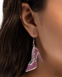 Wedding Shoes Pink Earring - Paparazzi - Dare2bdazzlin N Jewelry