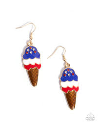 Imaginative Ice Cream Multi Earring - Paparazzi - Dare2bdazzlin N Jewelry