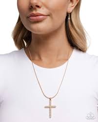 Holy Harmony Gold Necklace - Paparazzi - Dare2bdazzlin N Jewelry