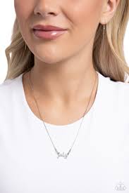 Birth Month Bling - July Silver Necklace - Paparazzi - Dare2bdazzlin N Jewelry