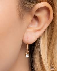 Promise Ring Gold Necklace - Paparazzi - Dare2bdazzlin N Jewelry