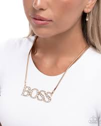 Final Boss Gold Necklace - Paparazzi - Dare2bdazzlin N Jewelry
