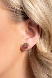 Girls will Be Girls Multi Post Earring - Paparazzi - Dare2bdazzlin N Jewelry