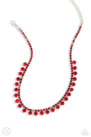 Ritzy Rhinestones Red Choker - Paparazzi - Dare2bdazzlin N Jewelry