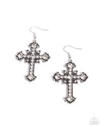 Heavenly Hosts White Earring - Paparazzi - Dare2bdazzlin N Jewelry