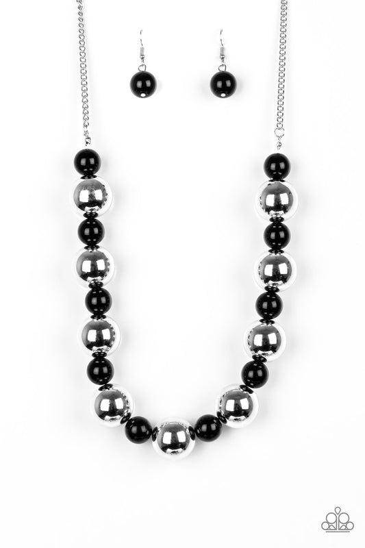 Top Pop Black Necklace - Paparazzi - Dare2bdazzlin N Jewelry