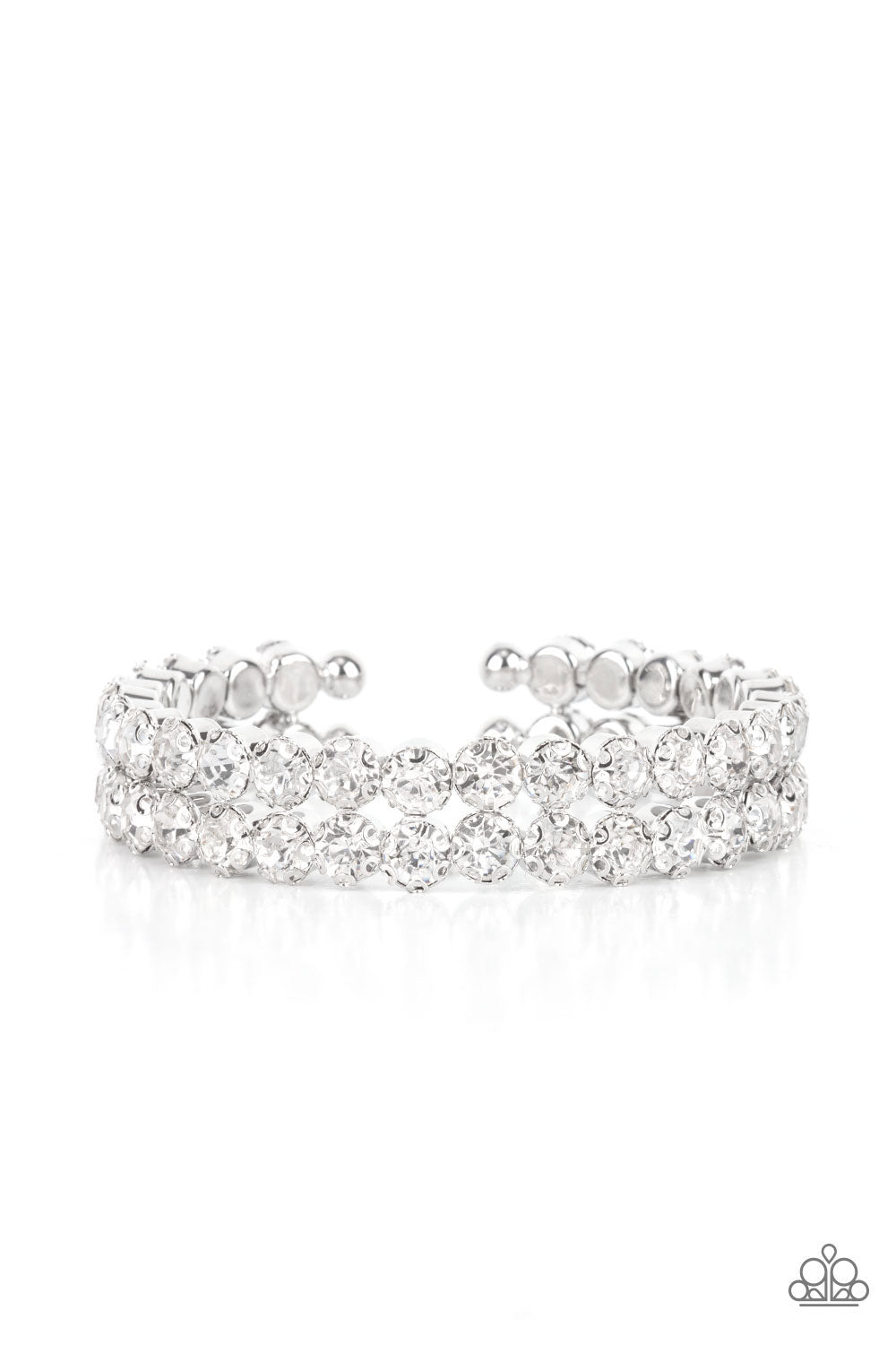 Megawatt Majesty - White Bracelet - Paparazzi - Dare2bdazzlin N Jewelry