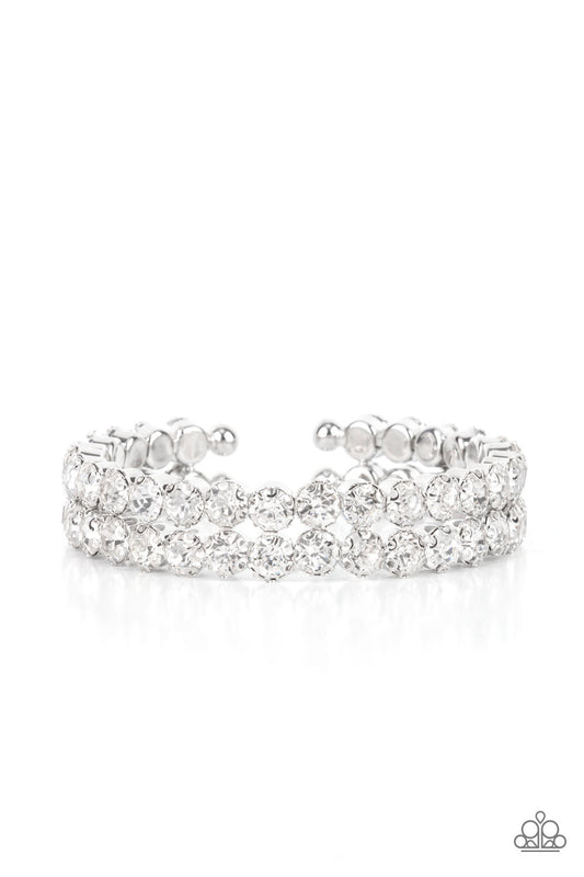 Megawatt Majesty - White Bracelet - Paparazzi - Dare2bdazzlin N Jewelry