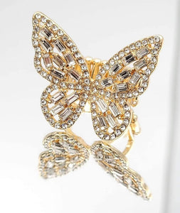 Flauntable Flutter - Gold Ring - Paparazzi - Dare2bdazzlin N Jewelry