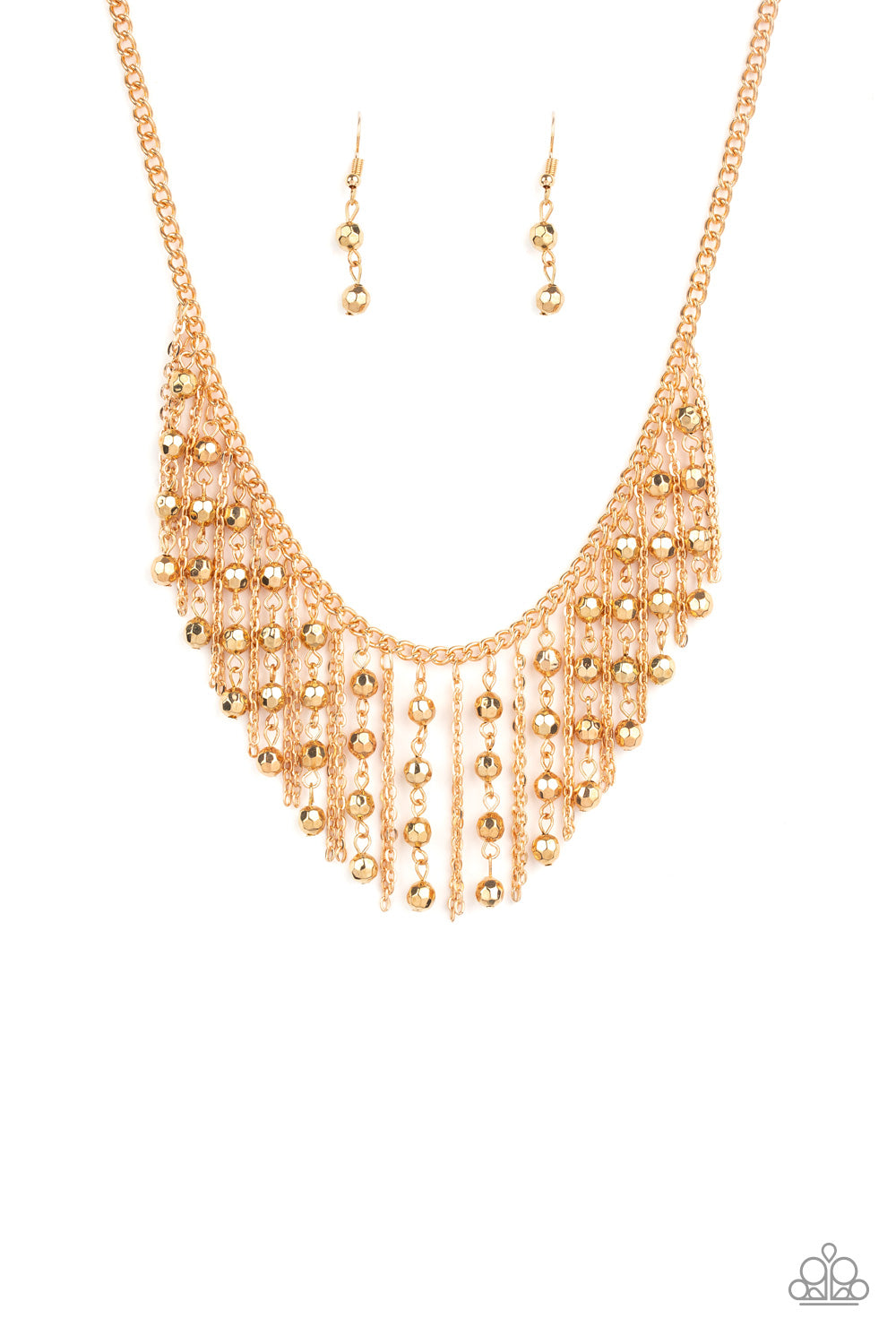Rebel Remix - Gold Necklace - Paparazzi - Dare2bdazzlin N Jewelry