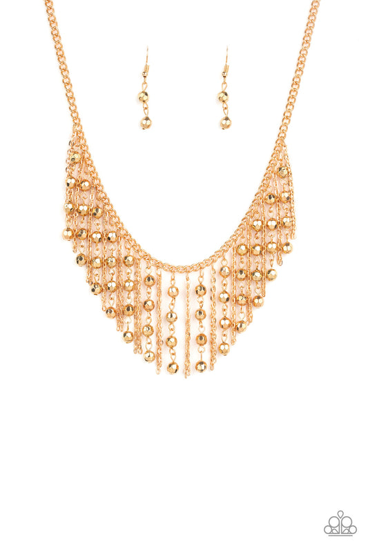 Rebel Remix - Gold Necklace - Paparazzi - Dare2bdazzlin N Jewelry