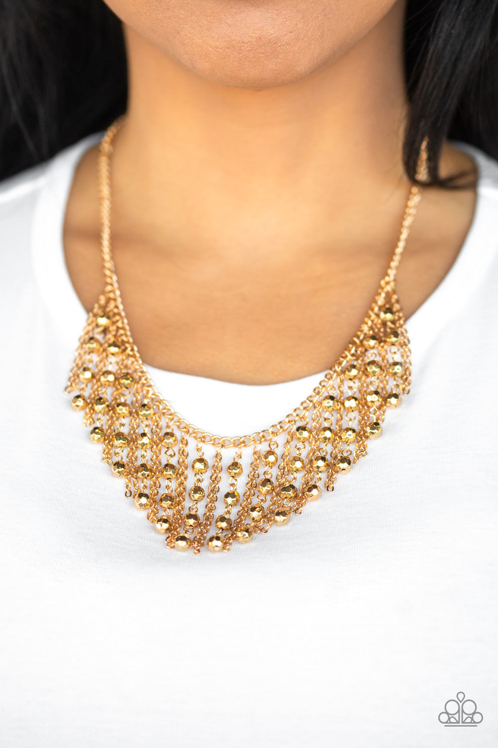 Rebel Remix - Gold Necklace - Paparazzi - Dare2bdazzlin N Jewelry