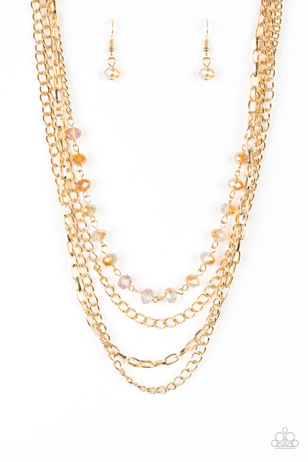 Extravagant Elegance - Gold Necklace - Paparazzi - Dare2bdazzlin N Jewelry