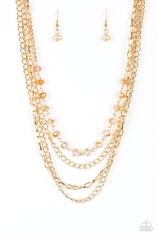 Extravagant Elegance - Gold Necklace - Paparazzi - Dare2bdazzlin N Jewelry