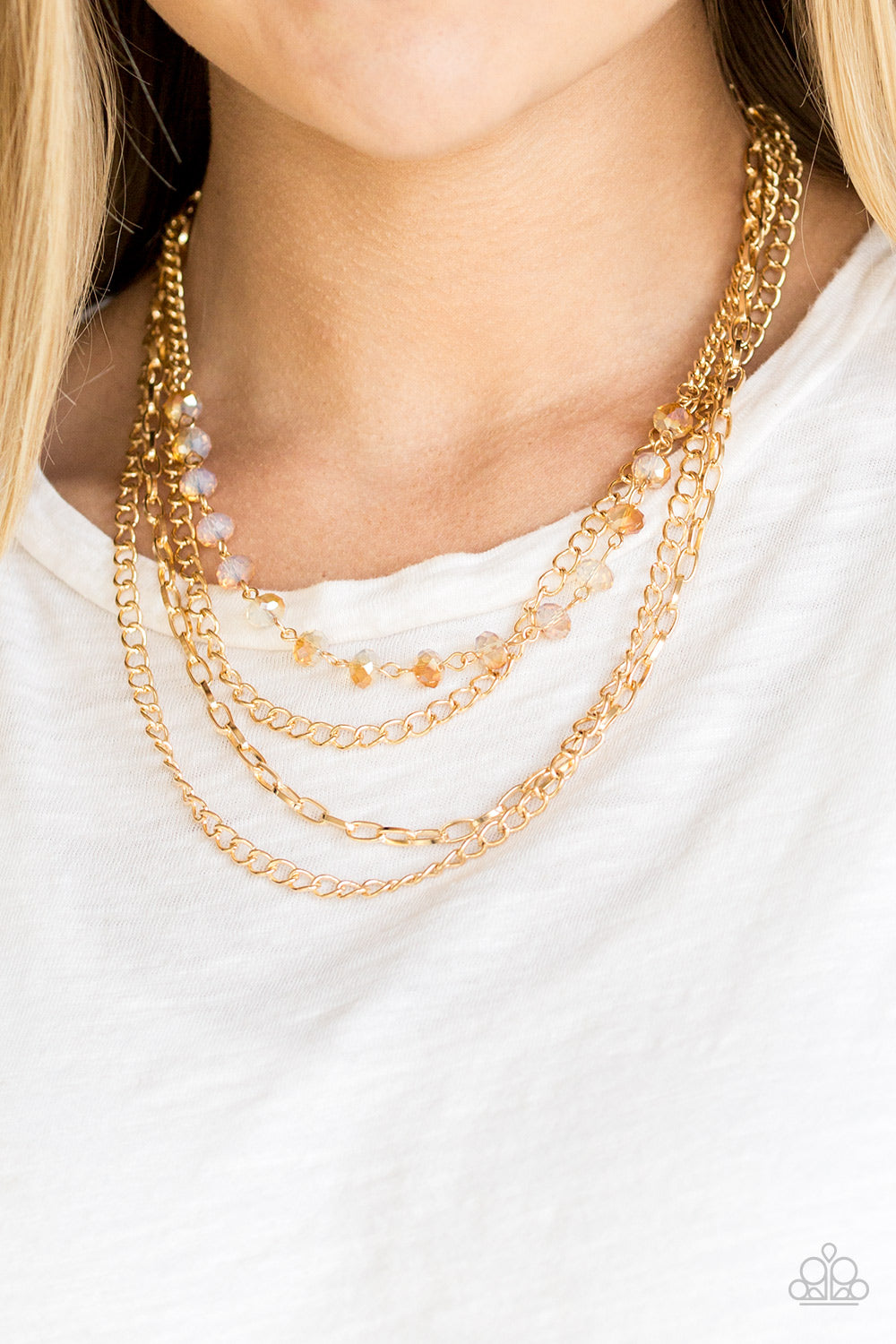 Extravagant Elegance - Gold Necklace - Paparazzi - Dare2bdazzlin N Jewelry