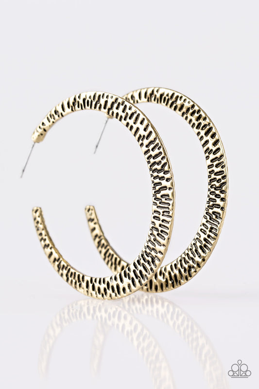 BEAST Friends Forever - Brass Earring - Paparazzi - Dare2bdazzlin N Jewelry