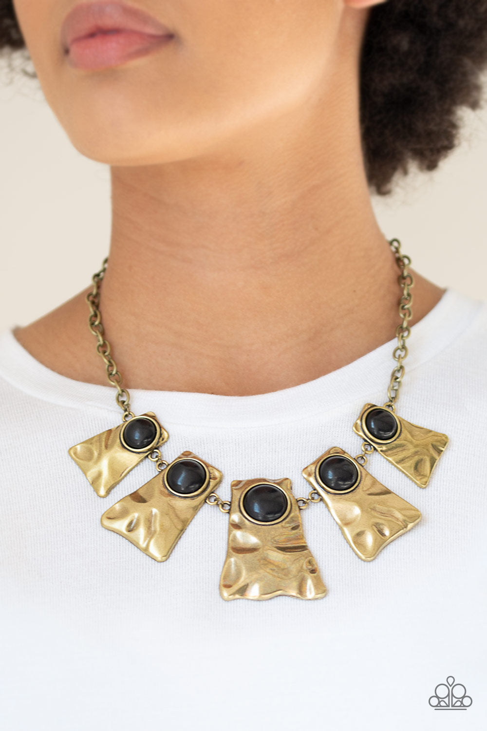 Cougar - Brass Necklace - Paparazzi - Dare2bdazzlin N Jewelry