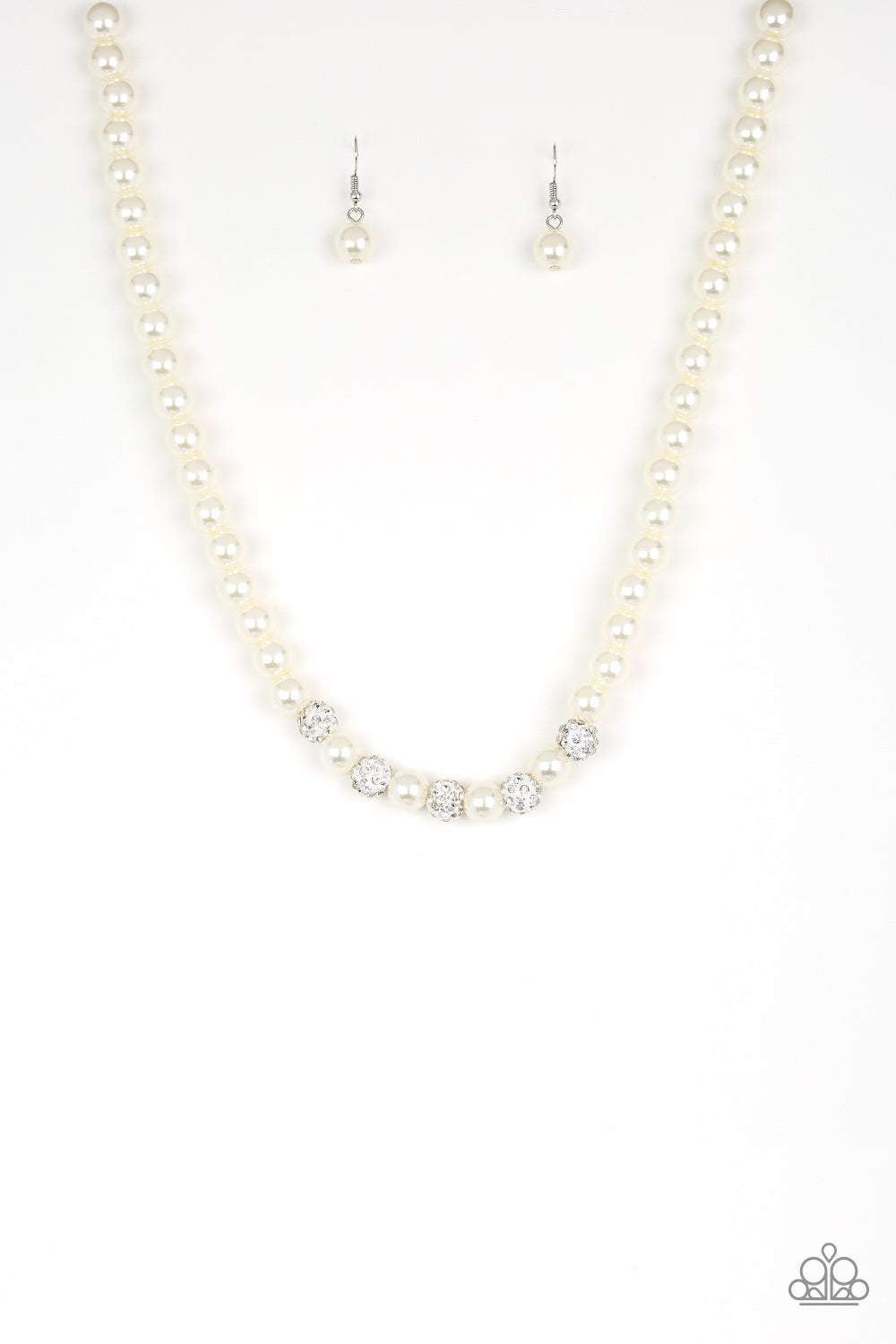 Posh Boss - White Necklace - Paparazzi - Dare2bdazzlin N Jewelry