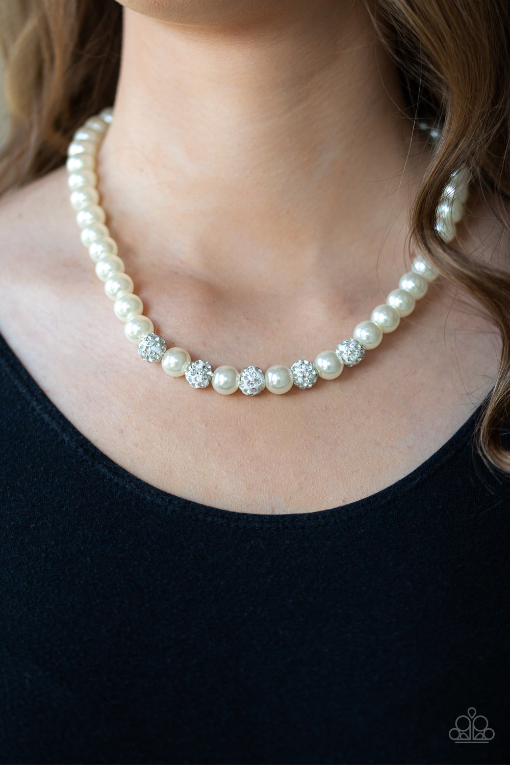 Posh Boss - White Necklace - Paparazzi - Dare2bdazzlin N Jewelry
