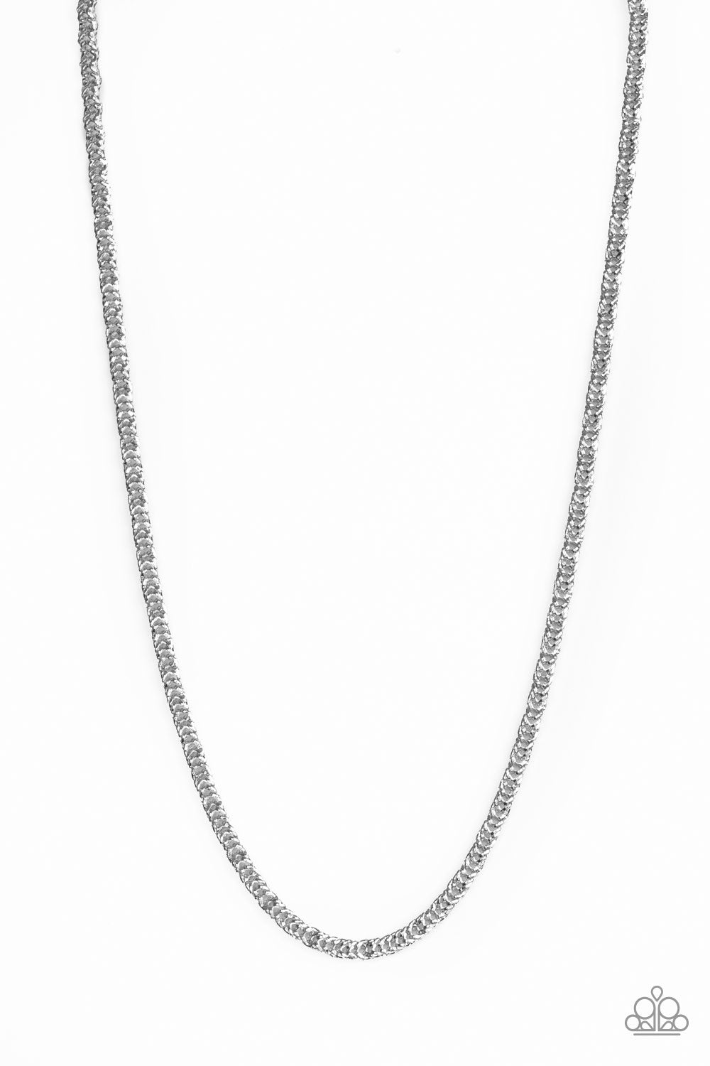 Go Down Fighting - Silver Necklace - Paparazzi - Dare2bdazzlin N Jewelry