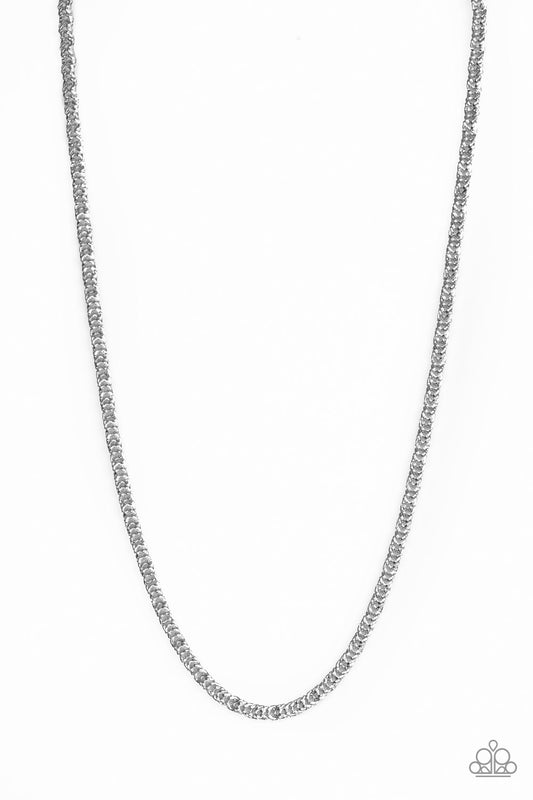 Go Down Fighting - Silver Necklace - Paparazzi - Dare2bdazzlin N Jewelry