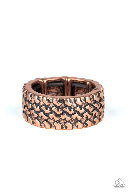 All Wheel Drive - Copper Ring - Paparazzi - Dare2bdazzlin N Jewelry