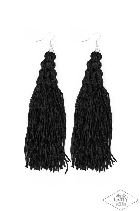 Magic Carpet Ride - Black Earring - Paparazzi - Dare2bdazzlin N Jewelry