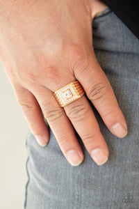 Plunder - Gold Men's Ring - Paparazzi - Dare2bdazzlin N Jewelry