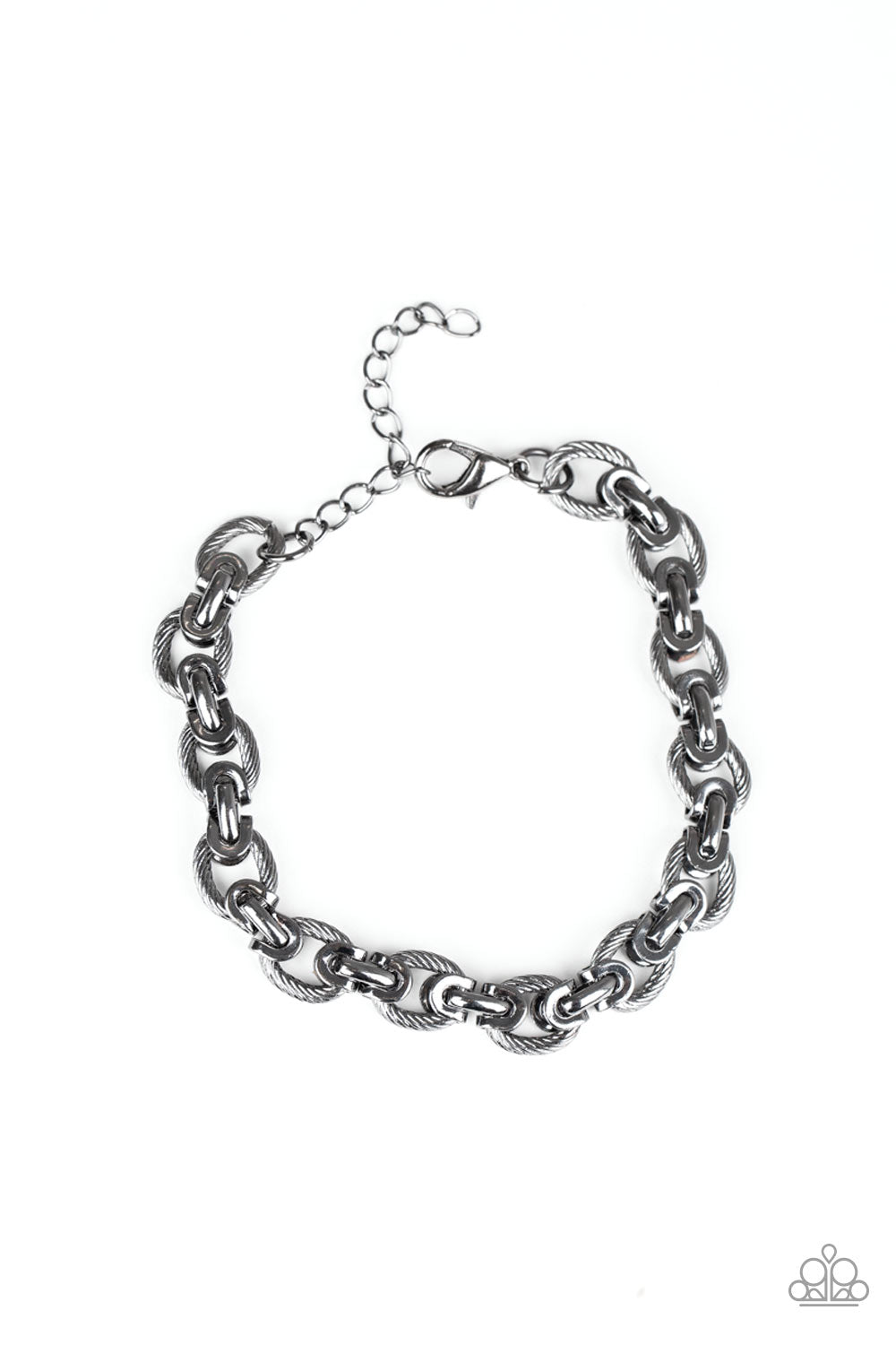 Gridiron Grunge - Black Bracelet - Paparazzi - Dare2bdazzlin N Jewelry